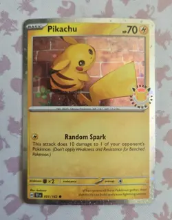 Pikachu Temporal Forces Holo Card 051/162 Stamp Rare Pokemon Tcg Card NM + Gift - Image 1