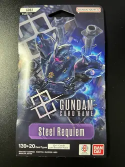 Gundam Card Game GD-03 Steel Requiem Sleeved Booster Pack ENGLISH Sealed TCG - Image 1