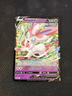 Sylveon V SWSH202 Black Star Promo Full Art Pokemon TCG Card NM - Image 1