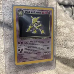 Pokemon TCG Dark Alakazam Holo Rare Card 1/82 Vintage WOTC - Image 1