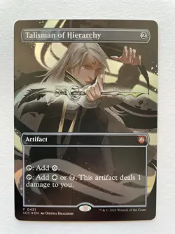 MTG Talisman of Hierarchy BORDERLESS FOIL 0431 SOC - Image 1