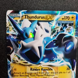 Pokemon TCG Thundurus EX Holo Black Star Promo English 2013 Lightly Played BW81 - Image 2