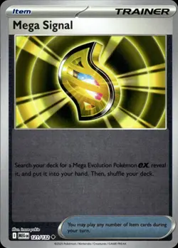 Mega Signal 193/217 Common Ascended Heroes Pokemon Reverse Holo Near Mint - Image 1
