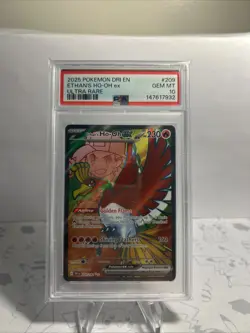 Pokemon TCG Ethan's Ho-Oh EX Ultra Rare Full Art Destined Rivals 209/182 PSA 10 - Image 1
