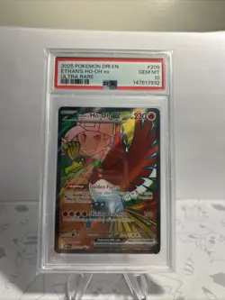 Pokemon TCG Ethan's Ho-Oh EX Ultra Rare Full Art Destined Rivals 209/182 PSA 10 - Image 2