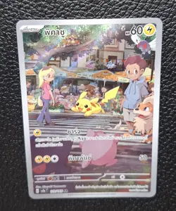 Pikachu AR 173/165 Sv2aT Scarlet & Violet 151 Holo Pokemon Card [THAI] - Image 3