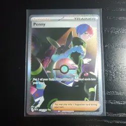Pokemon Penny SV: Paldean Fates Illustration Rare Holo Trainer 239/091 NM - Image 1