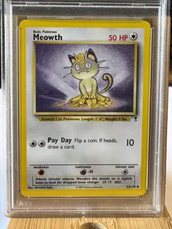 2002 pokemon legendary collection meowth#53 psa7 nm - Image 1