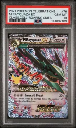 PSA 10 M RAYQUAZA EX 76 CELEBRATIONS CLASSIC COLLECT. MEGA POKEMON GEM MINT - Image 1