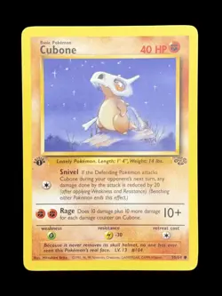 Pokemon TCG 1st Edition Cubone 50/64 Jungle Set WOTC Vintage (x6 Cards) - Image 1