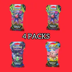 Pokemon Mega Evolution Perfect Order Booster Packs Set of 4 Art English !! - Image 1