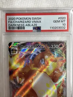 2020 Pokemon Darkness Ablaze Charizard VMax F/A 020/189 PSA 10 Free Shipping - Image 2