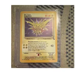 The Pokemon Company Fossil English Zapdos 15/62 80 HP Holo Rare Unlimited - Image 1