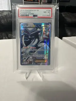 Pokemon TCG Lugia EX Plasma Storm Full Art Holo Ultra Rare 134/135 PSA 8 - Image 1