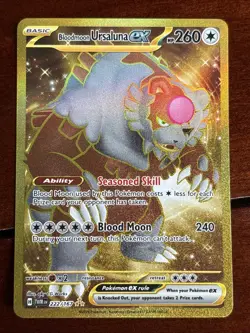Pokemon Twilight Masquerade Bloodmoon Ursaluna Ex 222/167 Hyper Rare Holo - Image 1