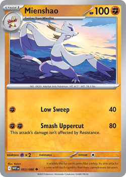 Pokemon - Mienshao 053/086 White Flare - Masterball Reverse Holo - NM - Image 4