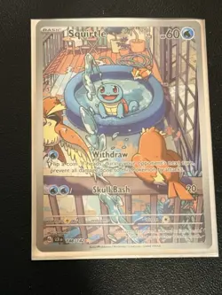Pokemon Squirtle Illustration Rare Full Art Holo Sv07: Stellar Crown 148/142 - Image 1