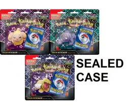 SEALED CASE! 12x Paldean Fates Tech-Sticker Collection SV4.5 Pokemon TCG - Image 1