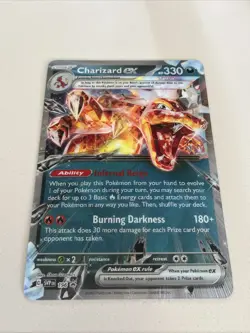 JUMBO Lenticular Charizard ex 054/091 Box Exclusive Promo Pokemon - Image 1