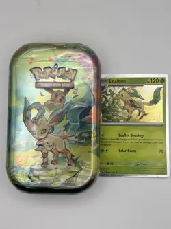 Pokemon TCG Prismatic Evolutions Mini Tin Leafeon Promo 005/131 Holo - Image 1