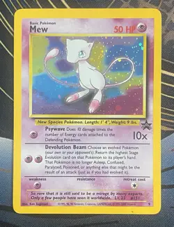 Mew 2000 Pokemon Black Star Promo Holo #09/53 - HP Heavily Played - Image 3