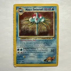Rare Vintage Misty's Tentacruel #10/132 Gym Heroes Holographic Pokemon 2000 WOTC - Image 1