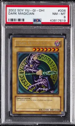 2002 YU-GI-OH! STARTER DECK: YUGI #006 DARK MAGICIAN PSA 8 - Image 1