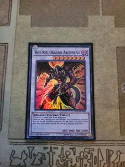 YUGIOH HOT RED DRAGON ARCHFIEND HSRD-EN040 SUPER 1ST ED NM - Image 1