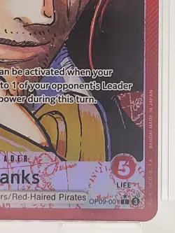 PSA 10 Shanks OP09-001 Alternate Art Leader One Piece Emperors in the New World - Image 5