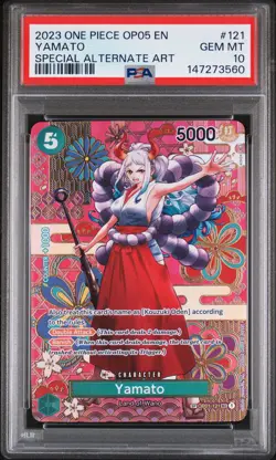 2023 ONE PIECE OP05-AWAKENING OF THE NEW ERA SPECIAL ALTERNATE ART YAMATO PSA 10 - Image 1