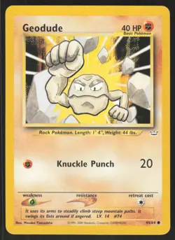 Pokemon TCG Neo Revelation #44/64 Geodude LP - Image 1