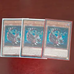 JUSH-EN005 Dracotail Mululu x3 Ultra Rare 1st Ed YuGiOh Playset - Image 1