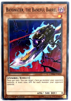 YuGiOh! - Bayonater, the Baneful Barrel - CHIM-EN030 - 1st Edition - Common - Image 1