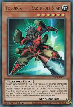 YuGiOh Todoroki the Earthbolt Star BLCR-EN035 Ultra Rare Englisch NM 1st - Image 1