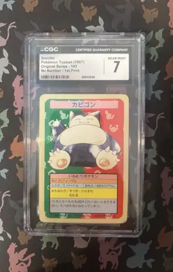 CGC 7 Snorlax 143 Pokemon Topsun Original Series 1997 No Number Error 1st Print - Image 3