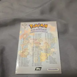 Pokemon Topps TV Animation Black Label Foil Checklist Card MP - Image 3
