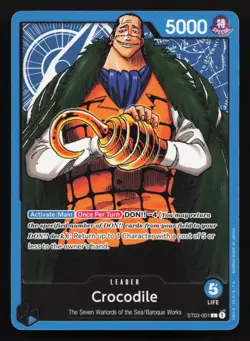 Crocodile ST03-001 Starter Deck 3: The Seven Warlords of The Sea One Piece Card - Image 1