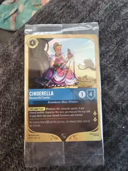 Disney Lorcana Cinderella Resourceful Traveler Wilds Unknown 47/P3 PROMO - Image 1