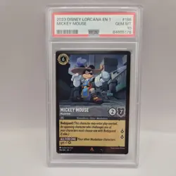 Disney Lorcana First Chapter Mickey Mouse #186 Musketeer PSA 10 - Image 1