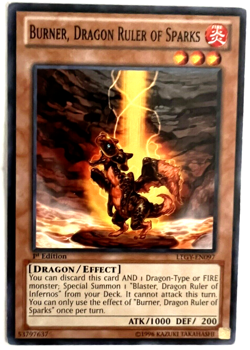YuGiOh! - Burner, Dragon Ruler of Sparks - LTGY-EN097 - 1st Edition - Common - Image 1