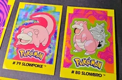 SLOWPOKE X SLOWBRO - RARE TCG NAVARRETE BUILDABLE CARD VINTAGE 2000 - Image 1