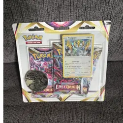 Pokemon TCG Lost Origin 3-Pack Booster Blister Regigigas Promo Card English - Image 1