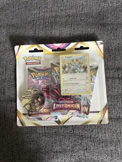 Pokemon TCG Lost Origin 3-Pack Booster Blister Regigigas Promo Card English - Image 2