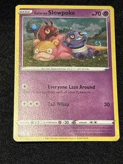 Galarian Slowpoke SWSH126 Black Star Promo Holo with SWIRL Pokemon Promo Card - Image 1