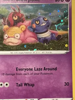 Galarian Slowpoke SWSH126 Black Star Promo Holo with SWIRL Pokemon Promo Card - Image 2
