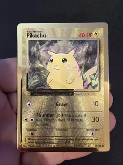 Pokemon TCG Celebrations Pikachu Gold Metal Card 58/102 25th Anniversary Edition - Image 1