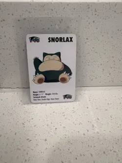Pokemon Snorlax 143 Mini Card 1998 Applause Nintendo KFC Promo Vintage MINT - Image 1