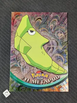 Metapod #11 - 1999 Topps Pokemon Card Holo Foil Black Logo NM - Image 1