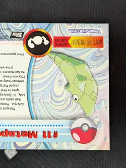 Metapod #11 - 1999 Topps Pokemon Card Holo Foil Black Logo NM - Image 4