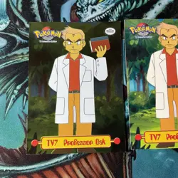 1999 Topps TV Animation Edition Card Foil Holo & Reg Card TV7 Professor Oak - Image 3